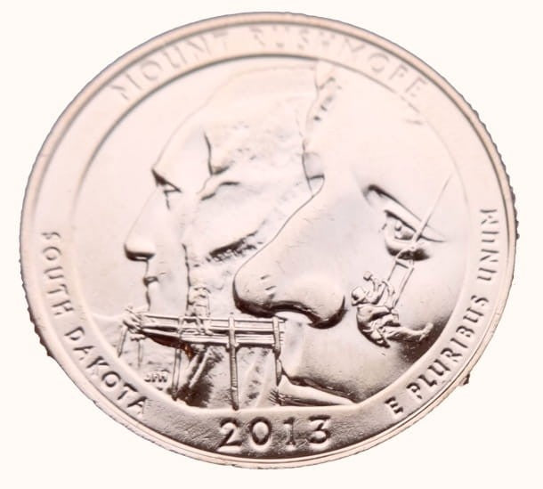 USA 25 c Park Mount Rushmore 2013 nr 20 24K Au
