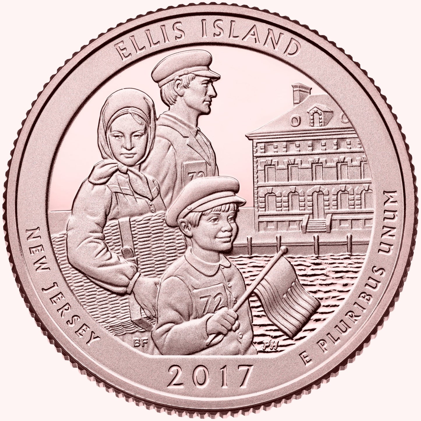 USA 25 c Park Ellis Island 2017 nr 39 24kAu