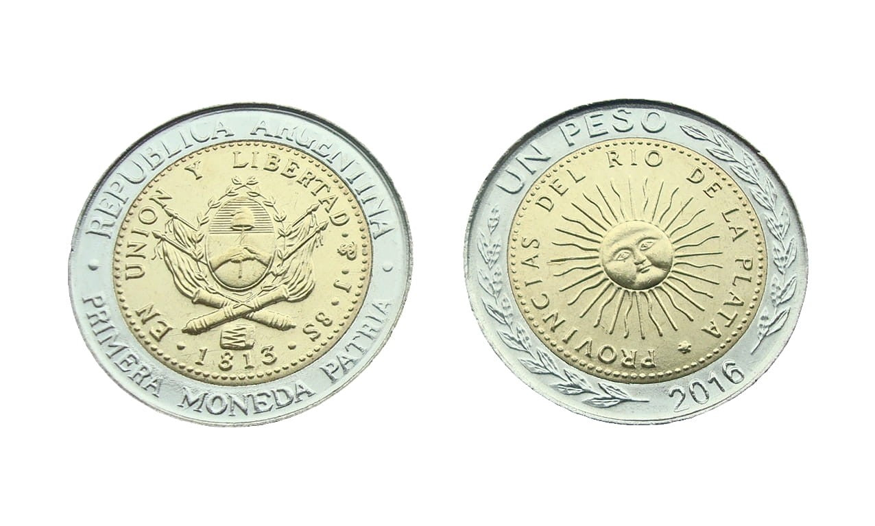 Argentyna 1 peso Słońce 2016