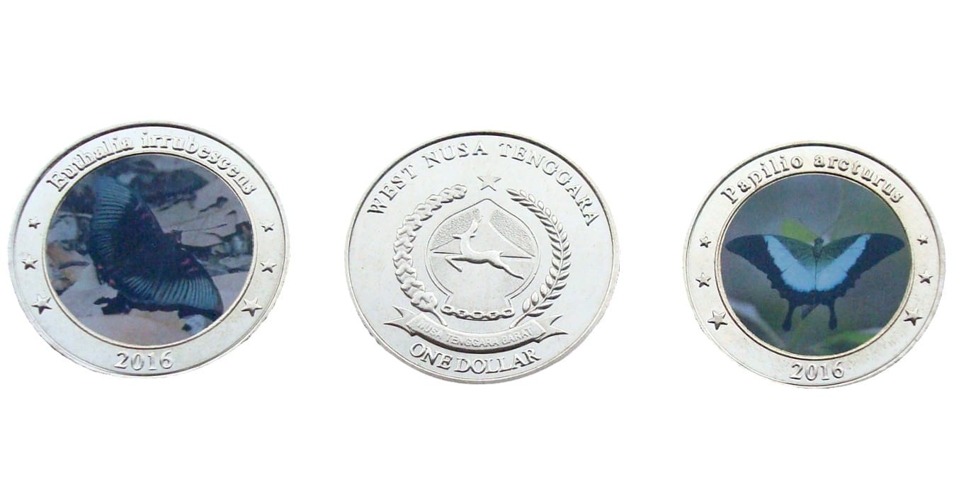 Wyspy Sundajskie Zachodnie 1 $ 2 x Motyle 2016 II