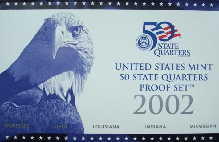 USA Proof set 5 x 25c Stany 2002 "S"