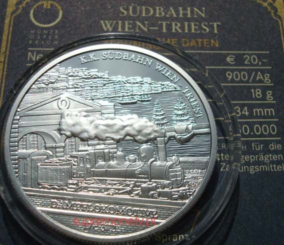 20 € Austria kolej Wiedeń - Triest 2007