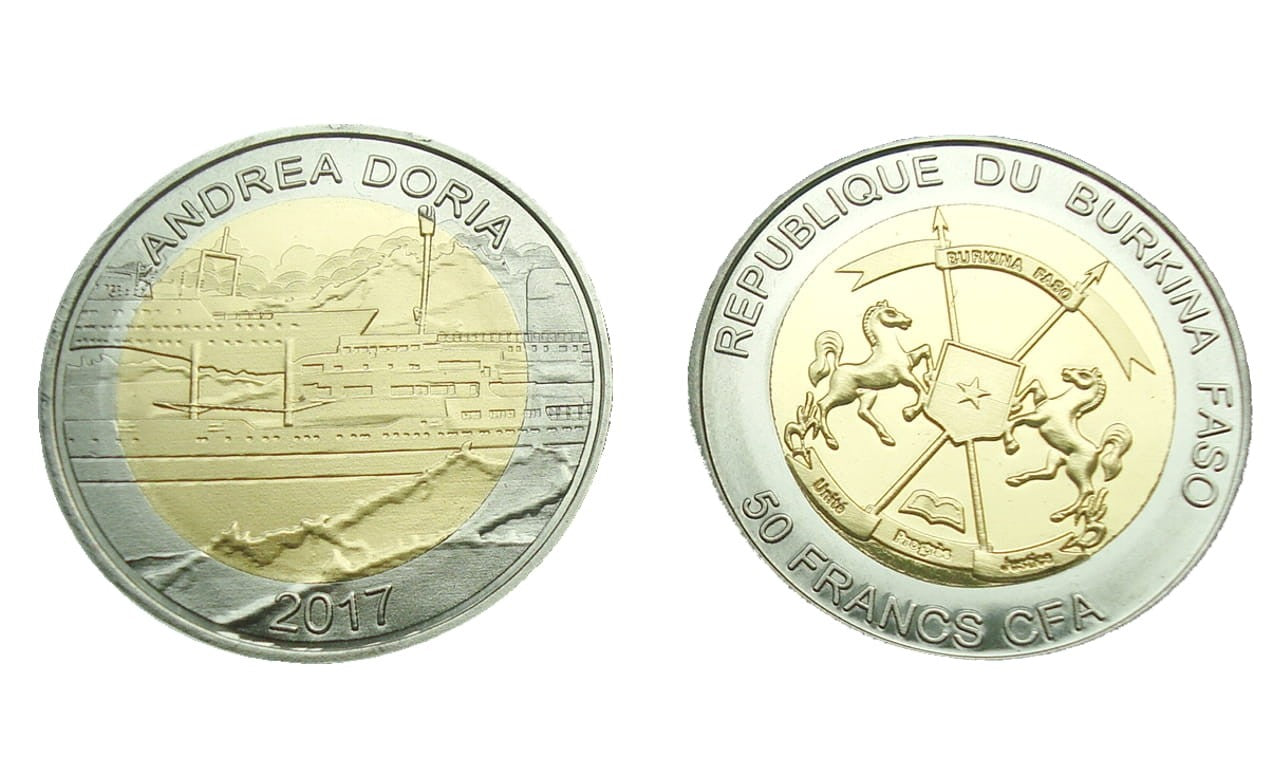 Burkina faso 50 franków Andrea Doria 2017