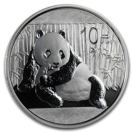 Chiny 10 juanów Panda 30 g Ag.999 2015
