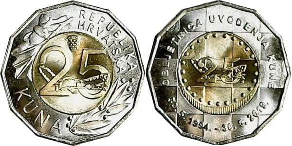 Chorwacja 25 kuna 25 lat kuny 2019