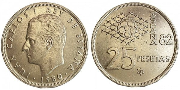 Hiszpania 25 peset Mundial 1980