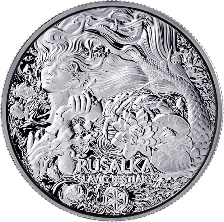 Kamerun 1000 CFA Bestie Słowiańskie: Rusałka 2023 2 Oz Ag.999