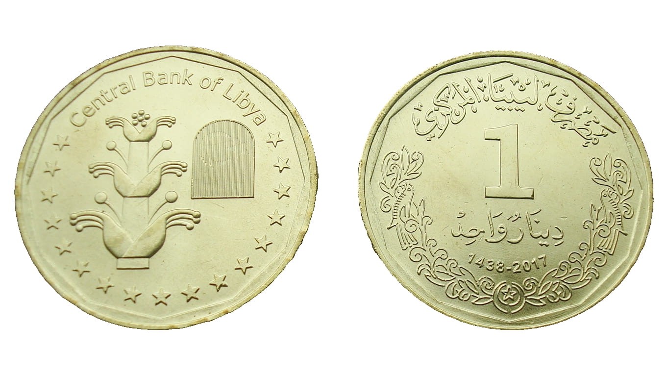 Libia 1 dinar Drzewo 2017