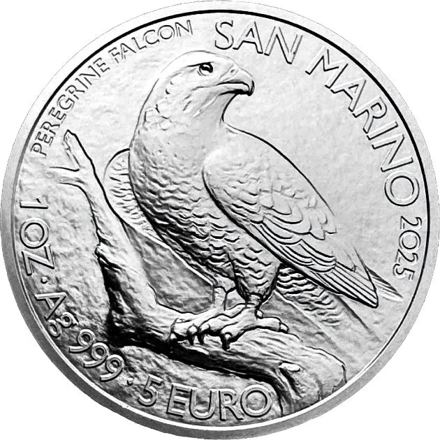 San Marino 5 euro Sokół 1 OZ Ag.999 2025