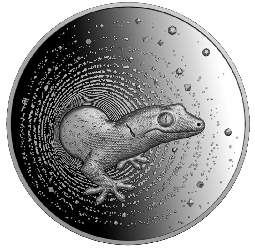 Kamerun 2000 FCFA Gecko  2023 2 Oz Ag.999