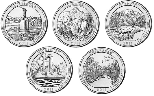 USA 25 c Parki narodowe x5 2011