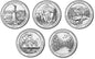 USA 25 c Parki narodowe x5 2011