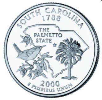 USA 25 c South Carolina 2000