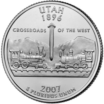 USA 25 c UTAH kolej 2007
