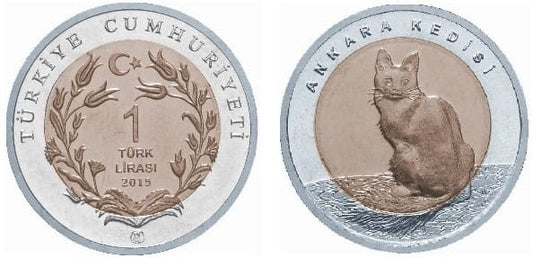 Turcja 1 lira Angora turecka 2015