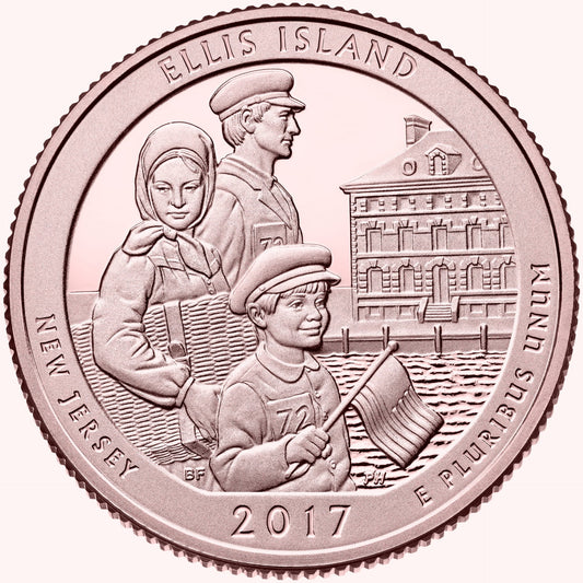 USA 25 c Park Ellis Island 2017 nr 39 24kAu