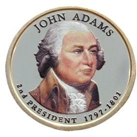 USA 1 $ John Adams 2007 nr 2  KOLOR x1