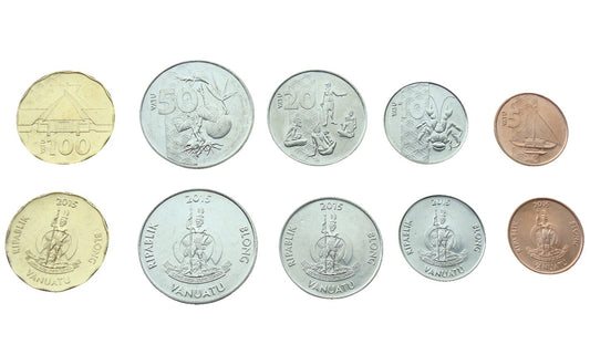 Zestaw menniczy Vanuatu x 5 2015