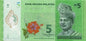Malezja 5 Ringgit Dzioborożec żałobny 2011 P-52c