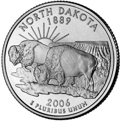 USA 25 c North Dakota 2006