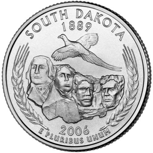 USA 25 c South Dakota Góra Rushmore 2006
