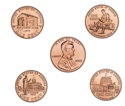 USA 8 x 1 c Życie Lincolna 2009 komplet P + D