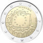 2 euro Słowenia 30 lat flagi UE 2015