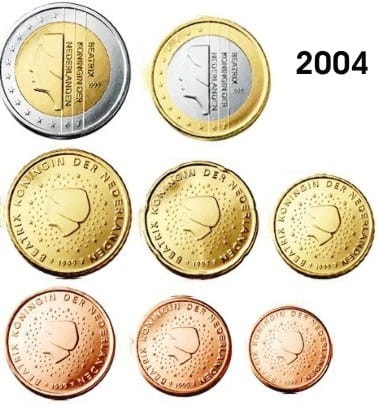 Euro set HOLANDIA x 8 zestaw menniczy 2004