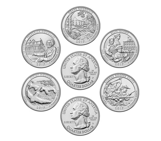 USA 25c Parki narodowe x 5 2017