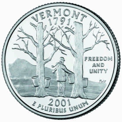 USA 25 c Vermont 2001
