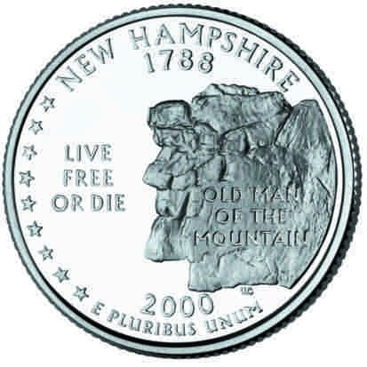 USA 25 c New Hampshire 2000