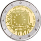 2 euro Włochy 30 lat flagi UE 2015