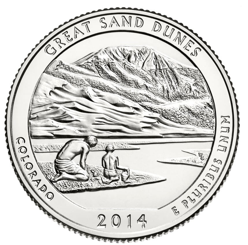 USA 25 c Park narodowy Great Sand Dunes 2014 nr 24