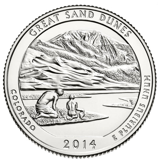 USA 25 c Park narodowy Great Sand Dunes 2014 nr 24