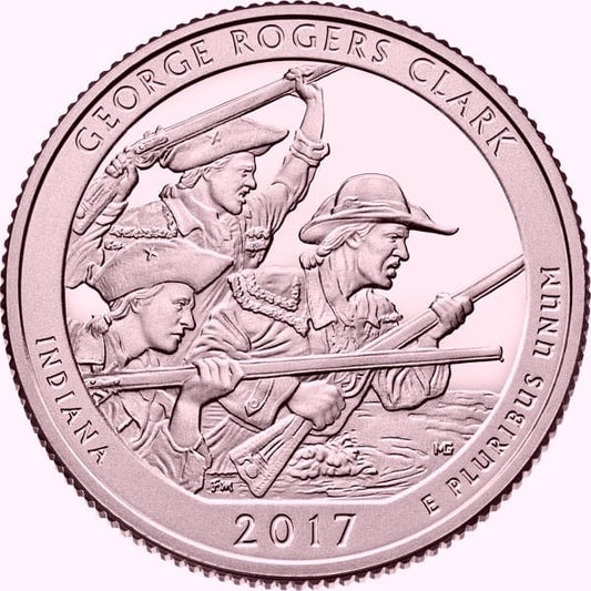 USA 25 c Park George Rogers Clark 2017 nr40 24K Au