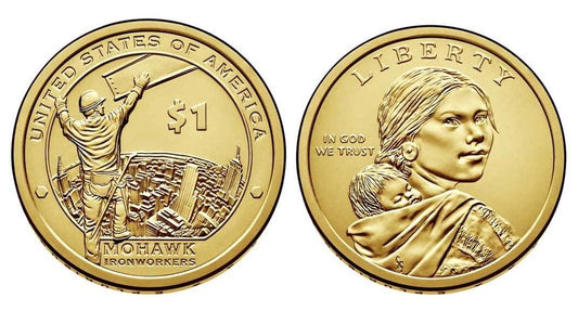 USA 1 $ Rdzenni Amerykanie Mohawk Ironworkers 2015