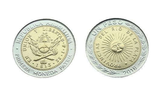 Argentyna 1 peso Słońce  2016