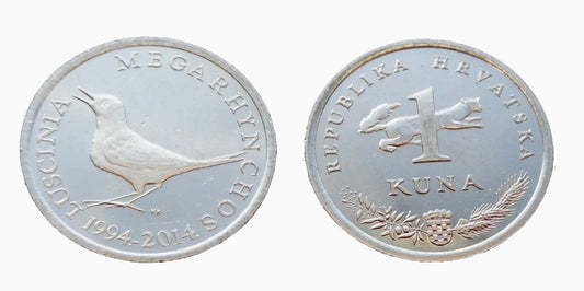 Chorwacja 1 kuna 20 lat waluty 2014