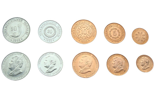 Zestaw menniczy TURKMENISTAN x 5 1993