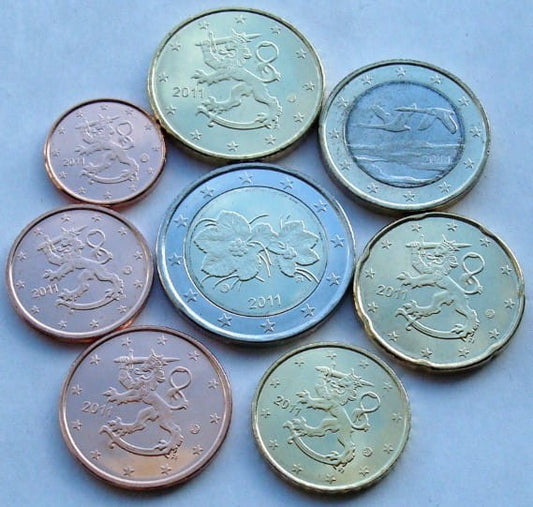 Euro set Finlandia zestaw menniczy x 8 2011