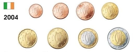 Euro set Irlandia zestaw menniczy x 8 2004