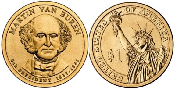 USA 1 $ Martin van Buren 2008 nr 8
