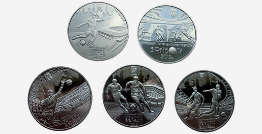 UKRAINA 5 UAH x 5 Mistrzostwa Europy UEFA Euro 2012 Polska - Ukraina 2011