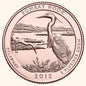 USA 25 c Park narodowy Bombay Hook 24KAu 2015 nr29