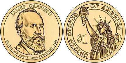 USA 1 $ James Garfield 2011 nr 20