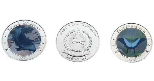Wyspy Sundajskie Zachodnie 1 $ 2 x Motyle 2016 II