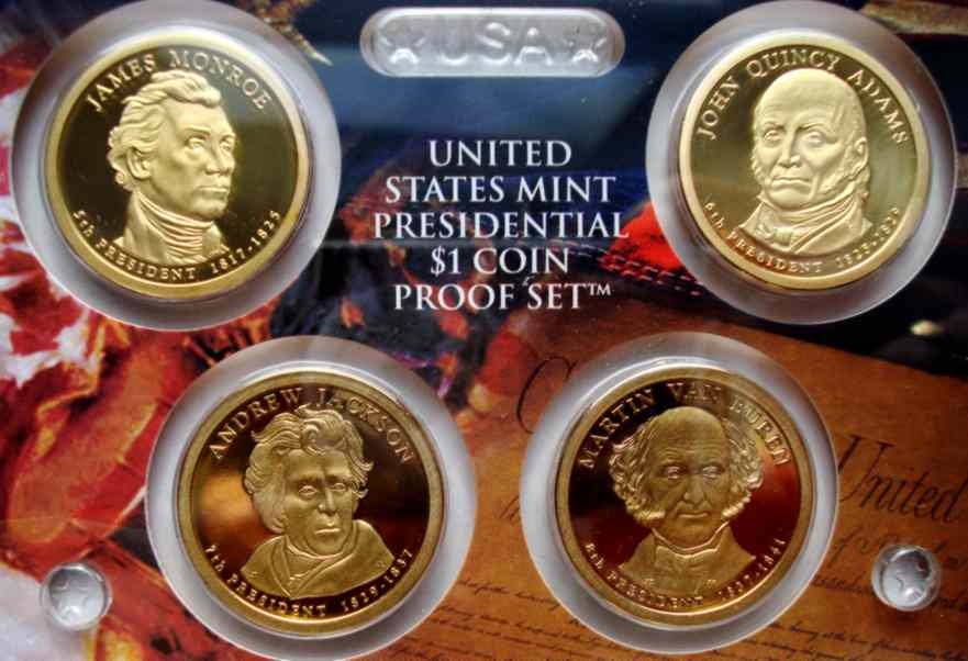 USA Proof set 4 x 1$ Prezydenci "S" 2008