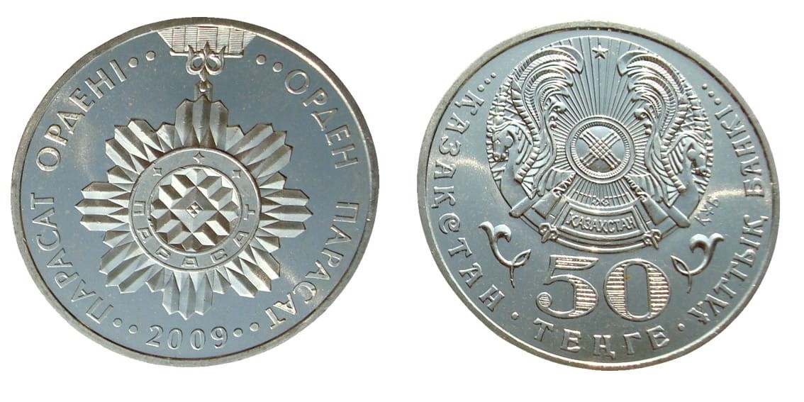 Kazachstan 50 tenge Odznaczenie Parasat  2009