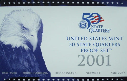 USA Proof set 5 x 25c Stany 2001 "S"
