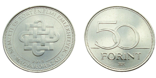Węgry 50 forintów Narodowe miejsca pamięci 2015